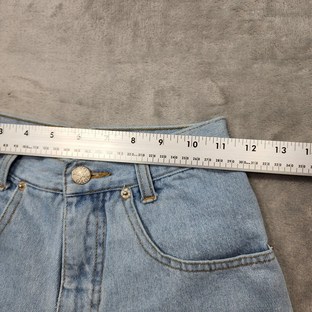 Vintage YOYO JEANS Shorts Womens 1 Juniors Blue Denim High Rise Mom Baggy Casual